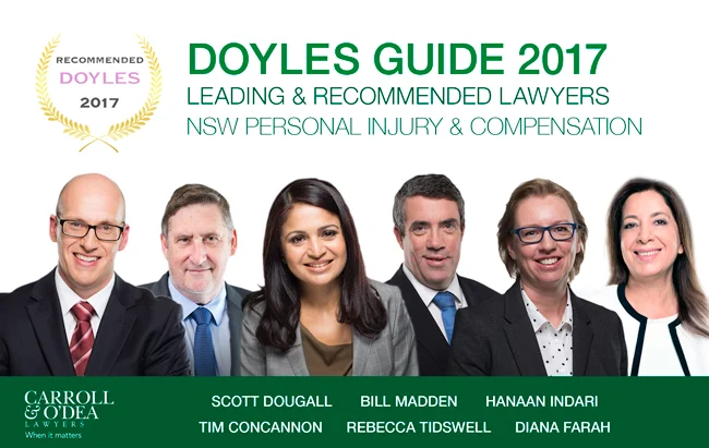 Doyles Guide - NSW Personal Injury & Compensation Law Rankings, 2017